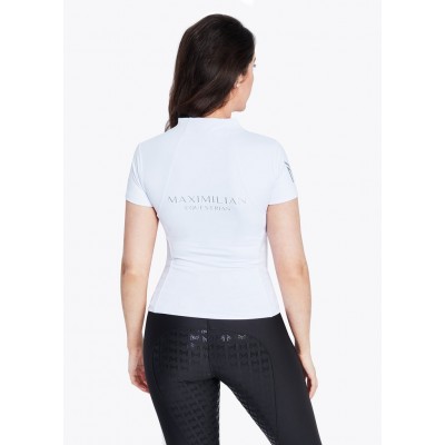Base Layer Maximilian Manga Corta Blanca/Plata | Equestrian. Calvet