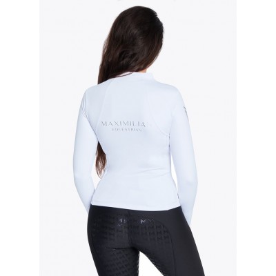 Base Layer Maximilian Manga Larga Blanca/Plata | Equestrian. Calvet