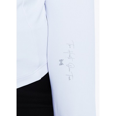 Base Layer Maximilian Manga Larga Blanca/Plata | Equestrian. Calvet