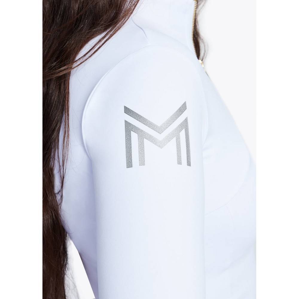 Base Layer Maximilian Manga Larga Blanca/Plata | Equestrian. Calvet