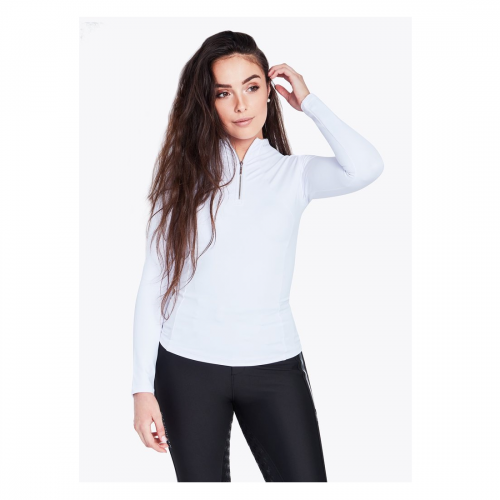 Base Layer Maximilian Manga Larga Blanca/Plata | Equestrian. Calvet