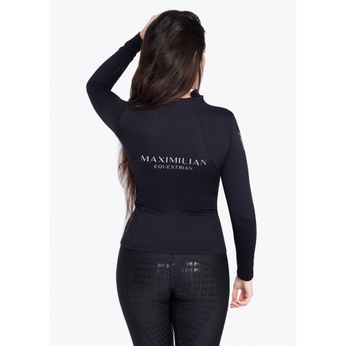 Base Layer Maximilian Manga Larga Negra/Oro | Equestrian. Calvet Animals i 2