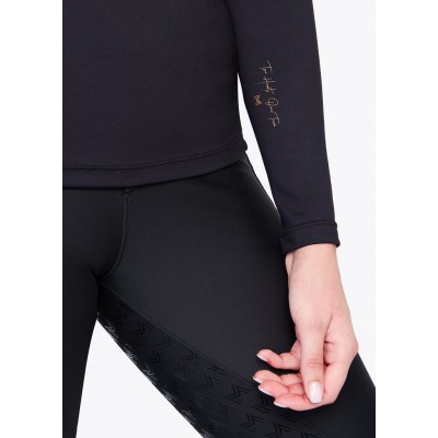 Base Layer Maximilian Màniga Llarga Negra/Or |Cavall i Genet a Equestrian