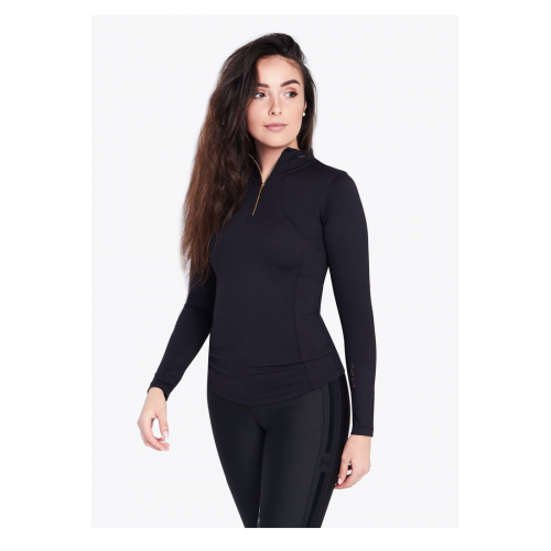 Base Layer Maximilian Màniga Llarga Negra/Or |Cavall i Genet a Equestrian