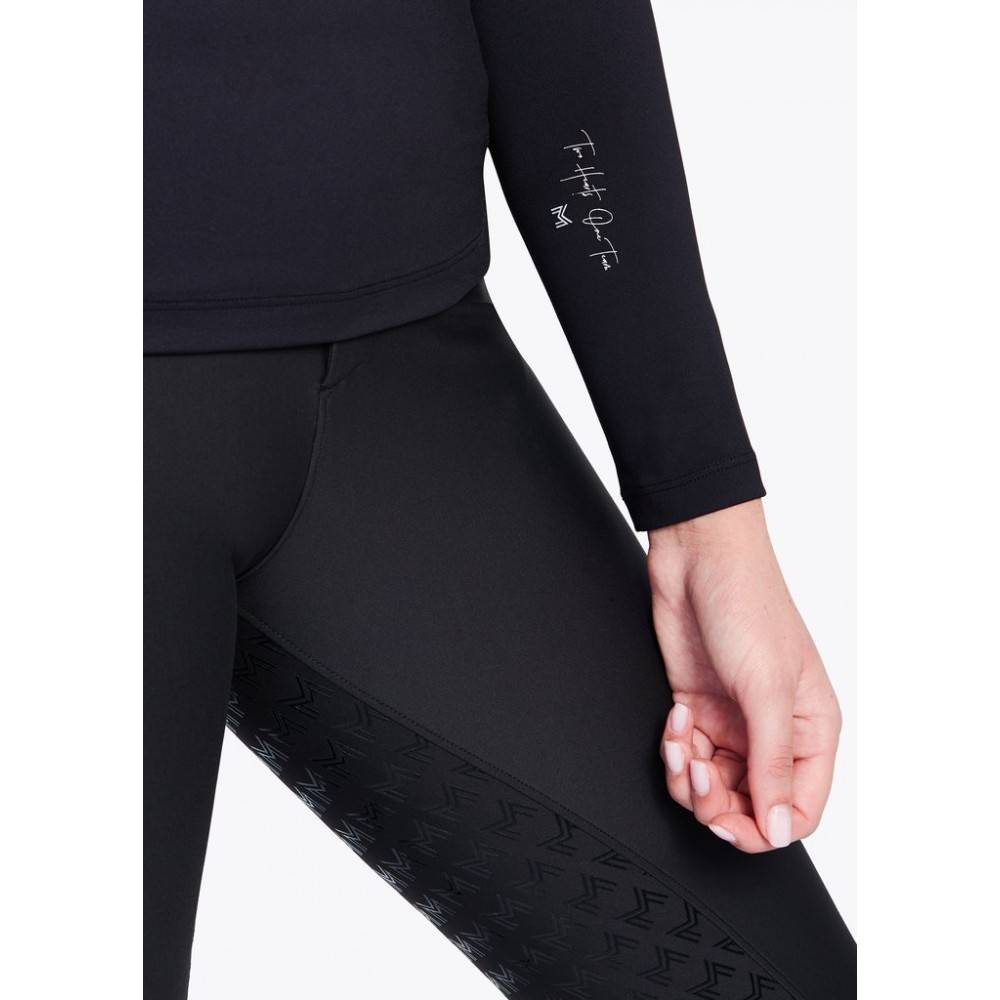 Base Layer Maximilian Màniga Llarga Negra/Plata |Cavall i Genet a