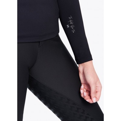 Base Layer Maximilian Manga Larga Negro/Plata | Equestrian. Calvet Animals