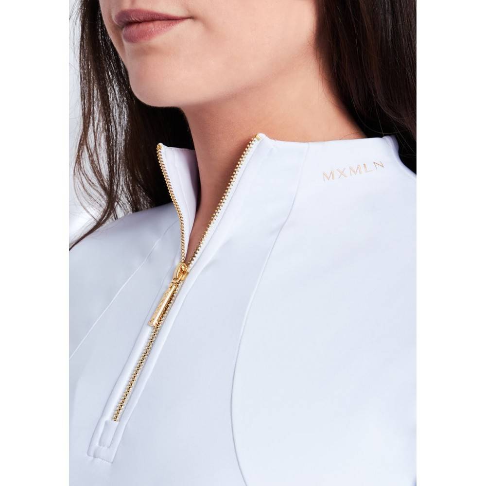 Base Layer Maximilian Manga Larga Blanca/Oro | Equestrian. Calvet Animals