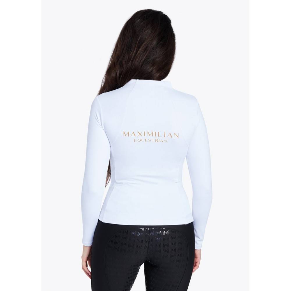 Base Layer Maximilian Manga Larga Blanca/Oro | Equestrian. Calvet Animals