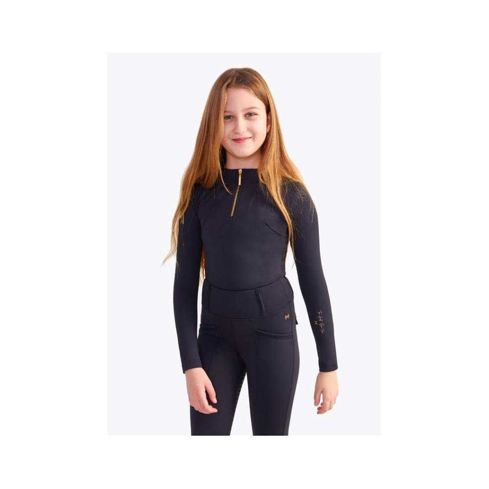 Base Layer YR Maximilian Màniga Llarga Negra/Or |Cavall i Genet a