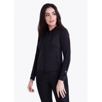 Dessuadora Maximilian Reflection Zip Negra |Cavall i Genet a Equestrian