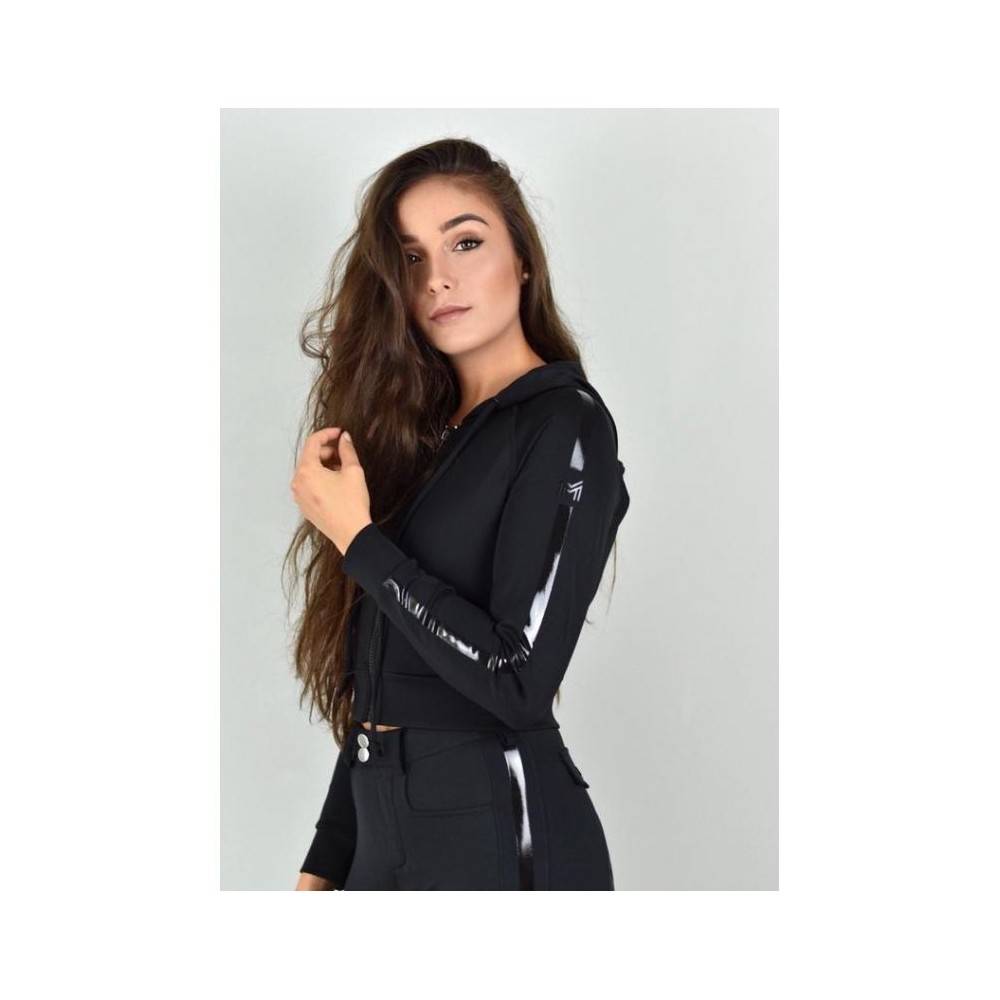 Dessuadora Maximilian Reflection Zip Negra |Cavall i Genet a Equestrian