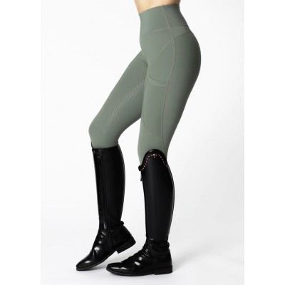 Leggins Maximilian Lift Full Grip Army Green | Equestrian. Calvet Animals