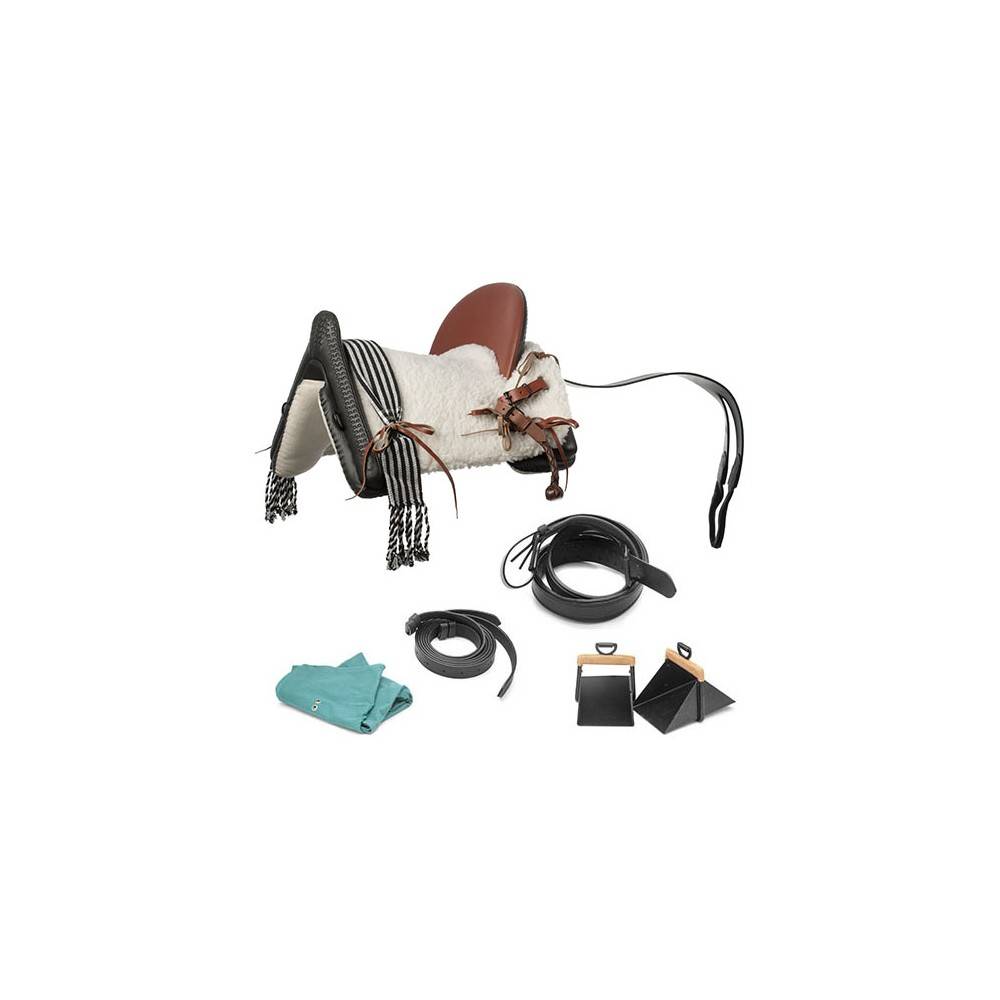 Silla Vaquera HH Eral Negra Completa | Equestrian. Calvet Animals i