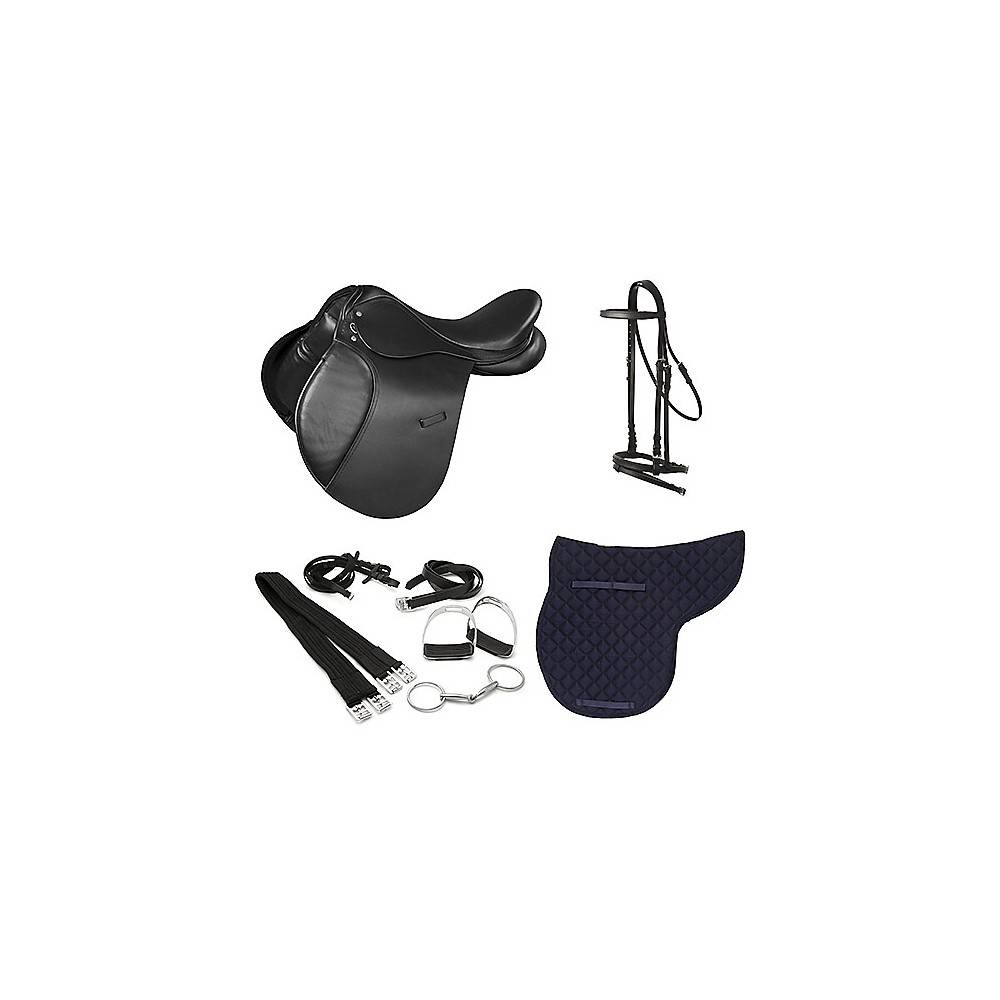 Silla Inglesa Uso General Ancoli 18 Marrón Completa | Equestrian. Calvet