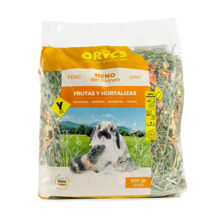 Heno Miniorycs Frutas Y Hortalizas 500 Gr | Tot per la teva mascota |