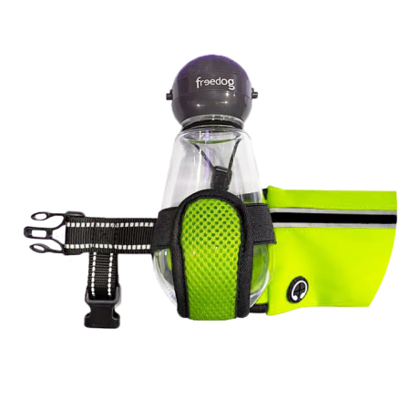Corretja Amb Cinturó Freedog Ultra Trail Groc Neó per gossos | Calvet Animals i 2