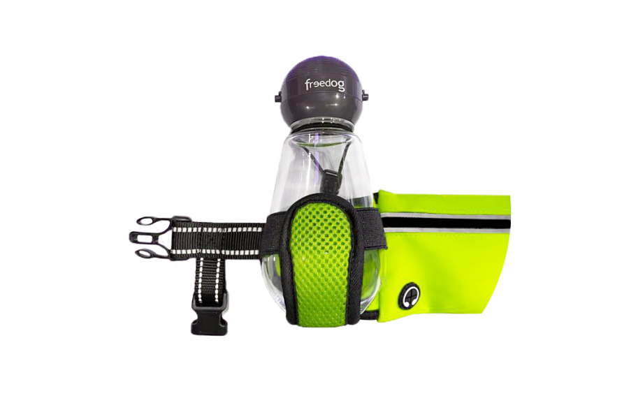 Corretja Amb Cinturó Freedog Ultra Trail Groc Neó per gossos | Calvet Animals i