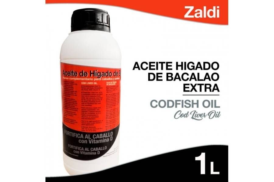 Aceite Higado de Bacalao Zaldi 1L |Cavall i Genet a Equestrian, Calvet