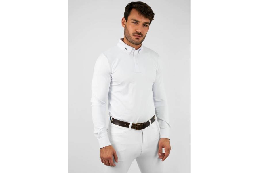 Active Competition Shirt Maximilian Manga Larga Blanco |Cavall i Genet a