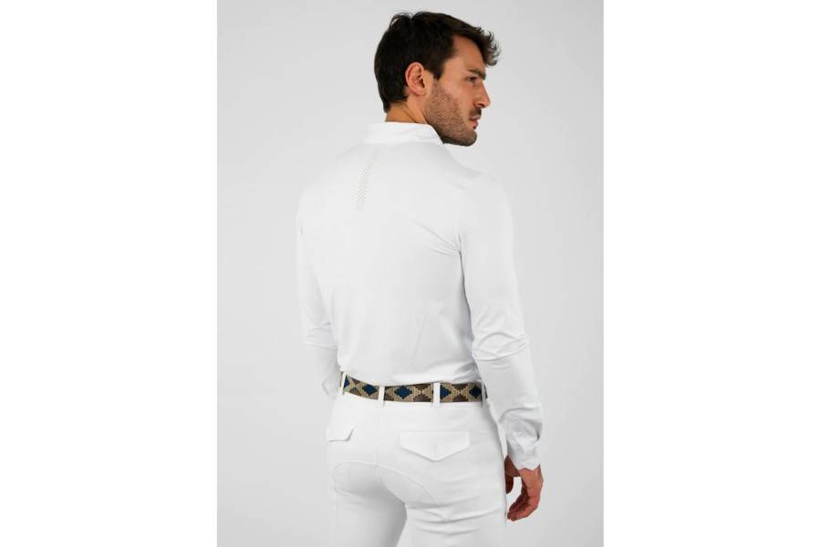 Active Competition Shirt Maximilian Manga Larga Blanco |Cavall i Genet a