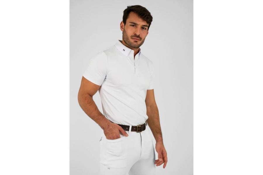 Active Competition Shirt Maximilian Manga Corta Blanco |Cavall i Genet a