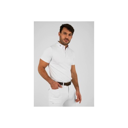 Active Competition Shirt Maximilian Manga Corta Blanco |Cavall i Genet a