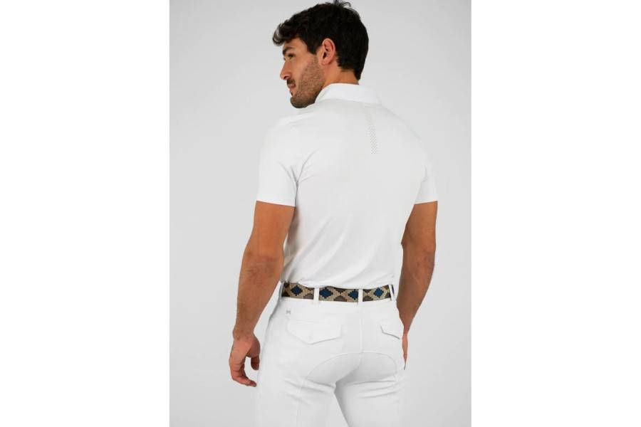 Active Competition Shirt Maximilian Manga Corta Blanco |Cavall i Genet a