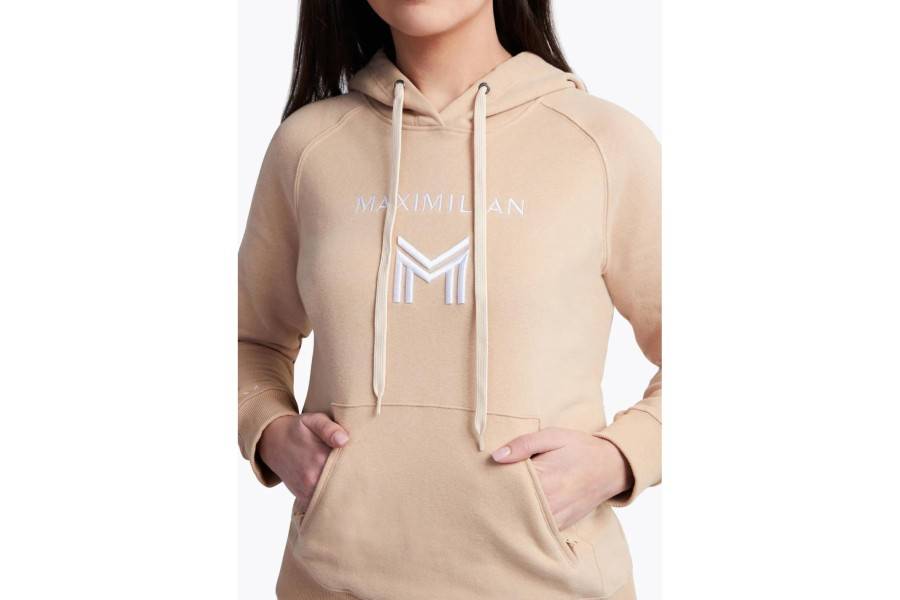 Sudadera Maximilian Emblem Beig/Blanca |Cavall i Genet a Equestrian
