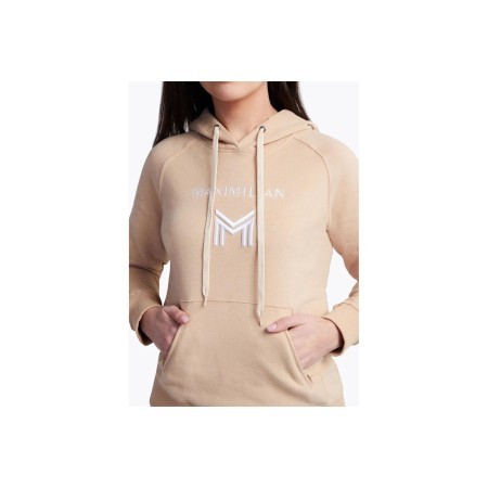 Sudadera Maximilian Emblem Beig/Blanca |Cavall i Genet a Equestrian