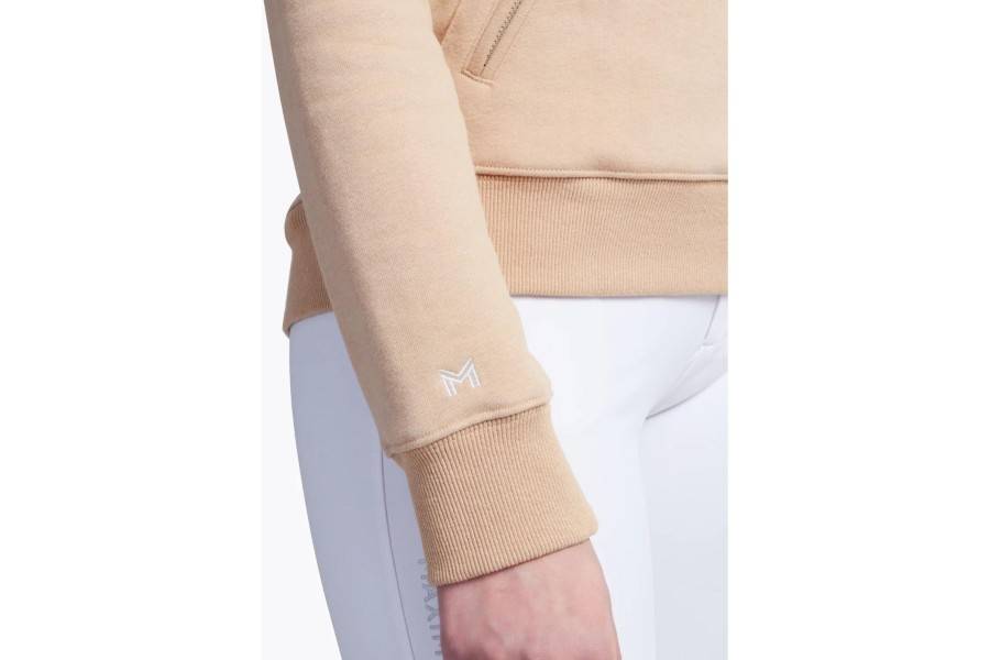 Sudadera Maximilian Emblem Beig/Blanca |Cavall i Genet a Equestrian