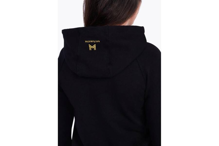 Sudadera Maximilian Emblem Negra/Oro |Cavall i Genet a Equestrian, Calvet