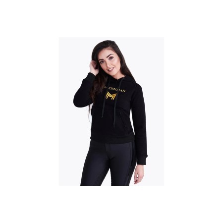 Sudadera Maximilian Emblem Negra/Oro |Cavall i Genet a Equestrian, Calvet
