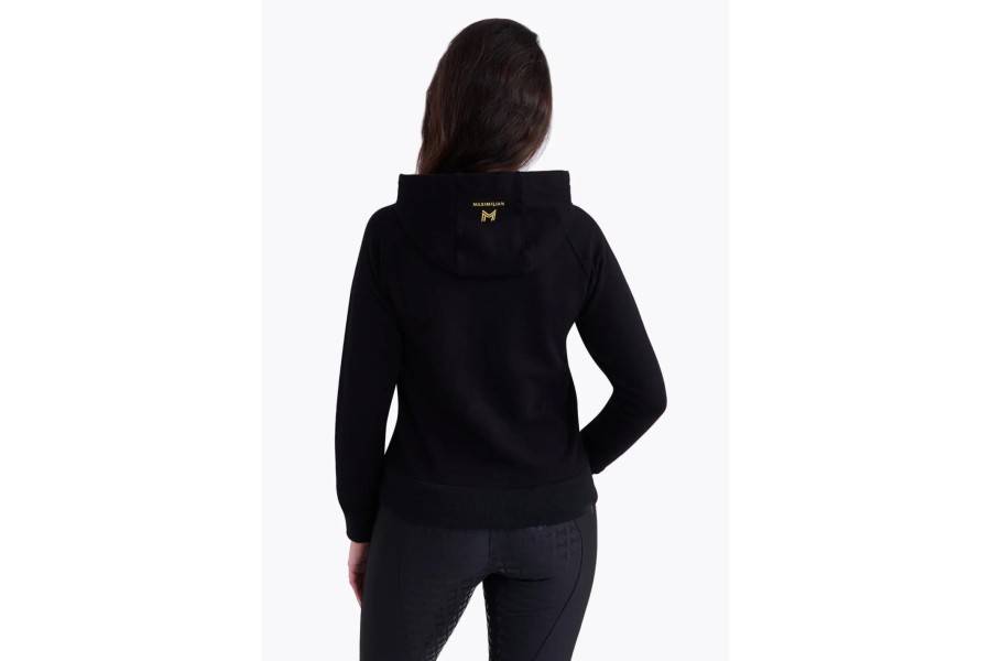 Sudadera Maximilian Emblem Negra/Oro |Cavall i Genet a Equestrian, Calvet