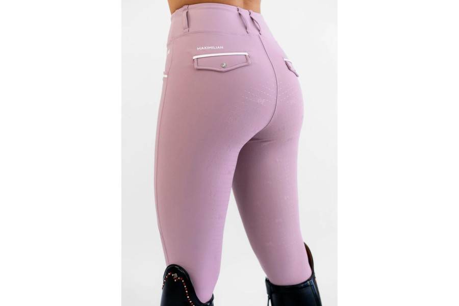 Mallas Maximilian Pro Riding Full Grip Mauve | Equestrian. Calvet Animals