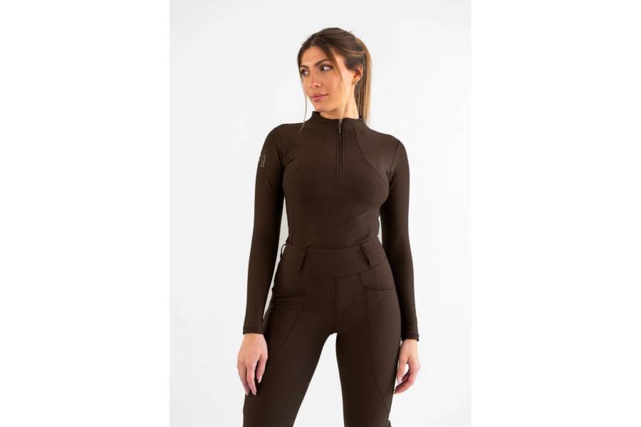 Base Layer Maximilian Manga Larga Chocolate | Equestrian. Calvet Animals i