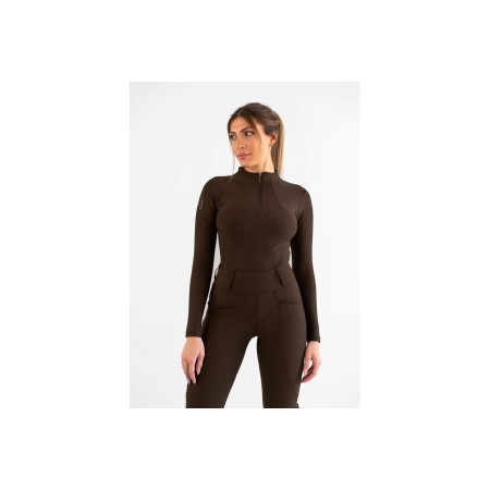 Base Layer Maximilian Manga Larga Chocolate | Equestrian. Calvet Animals i