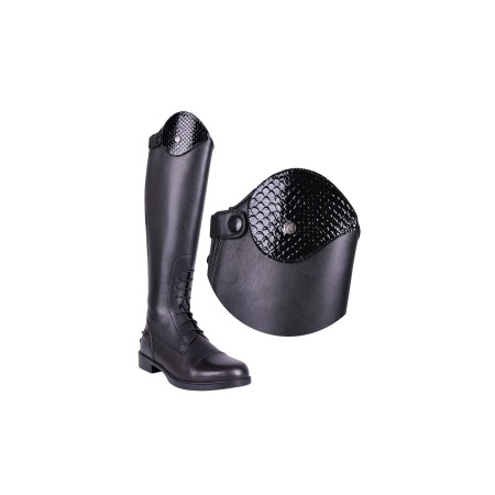 Top Intercambiable Botas Romy QHP Croco Negro | Equestrian. Calvet Animals