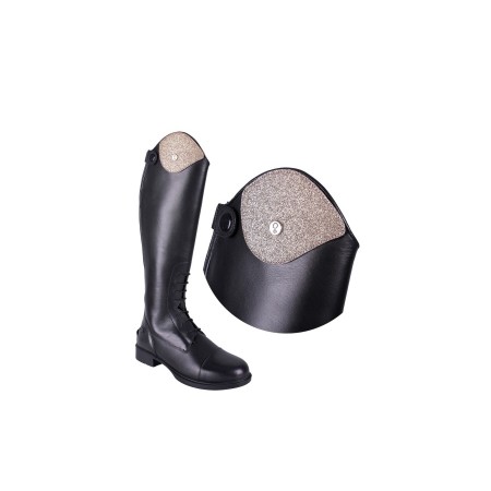Top Intercambiable Botas QHP Romy Glitter Gold | Equestrian. Calvet