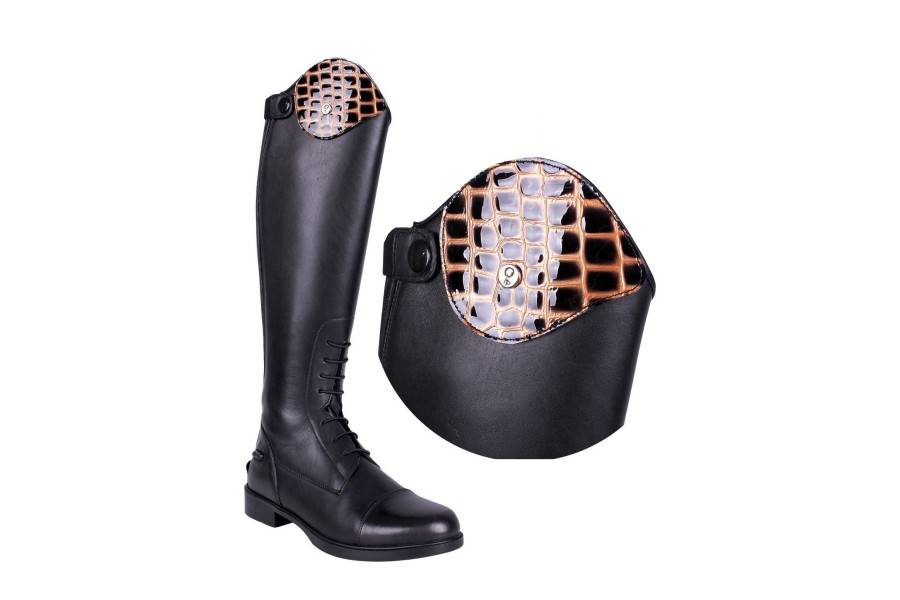Top Intercambiable Botas QHP Romy Croco Gold |Cavall i Genet a Equestrian