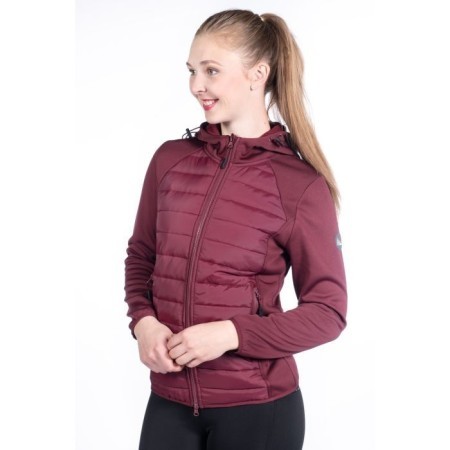 Sudadera Con Cremallera HKM Style Rojo Vino |Cavall i Genet a Equestrian