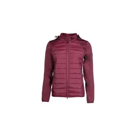 Sudadera Con Cremallera HKM Style Rojo Vino |Cavall i Genet a Equestrian