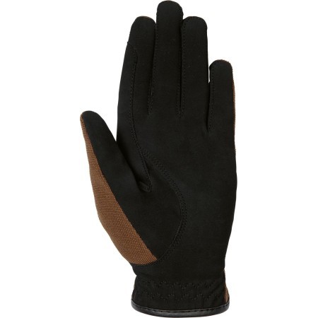 Guantes Sintéticos HKM Negro/Marrón | Equestrian. Calvet Animals i Plantes.