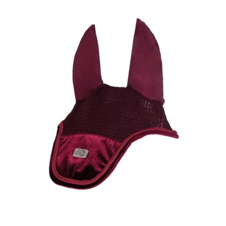 Orejeras HKM Mellow Velvet Rojo Vino |Cavall i Genet a Equestrian, Calvet