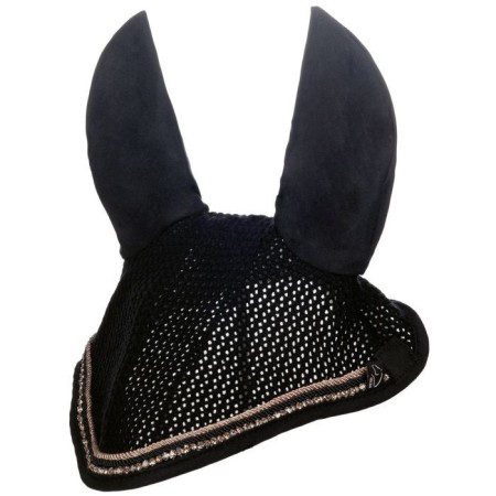Orejeras HKM RoseGold Glamour Negra/RoseGold |Cavall i Genet a Equestrian