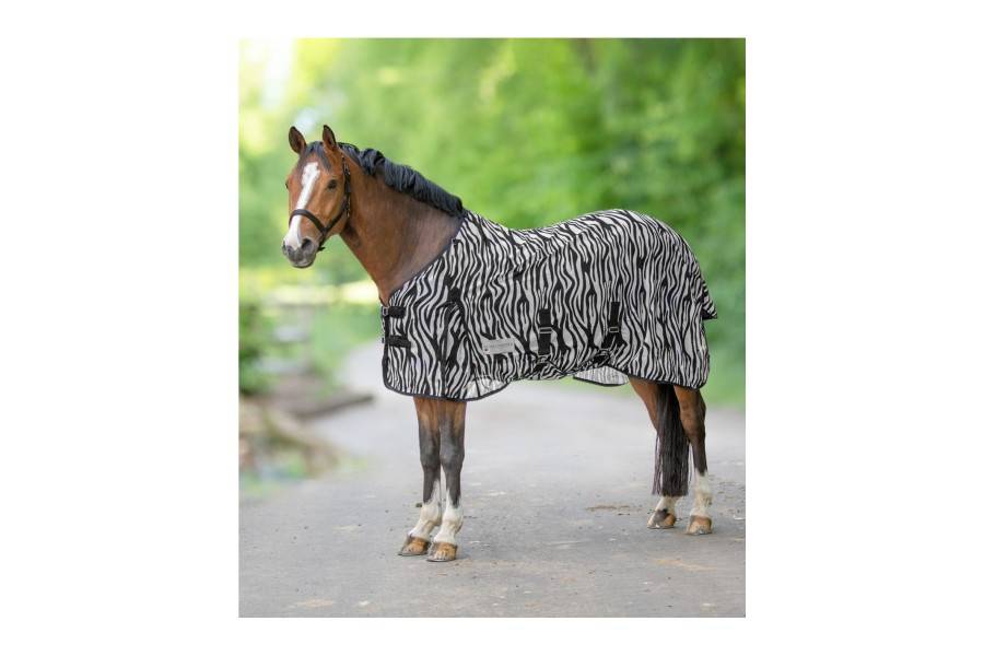 Manta Caballo Verano Antimoscas Zebra Waldhausen Negra/Blanca |