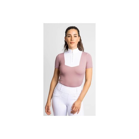 Sienna Show Shirt Maximilian Manga Corta Rosa Topo |Cavall i Genet a