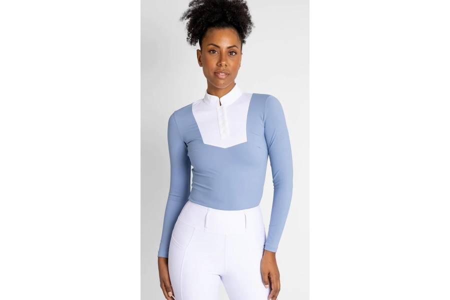 Sienna Show Shirt Maximilian Manga Larga Iris Blue |Cavall i Genet a