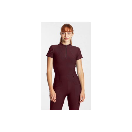 Base Laye Maximilian Manga Corta Burdeos |Cavall i Genet a Equestrian