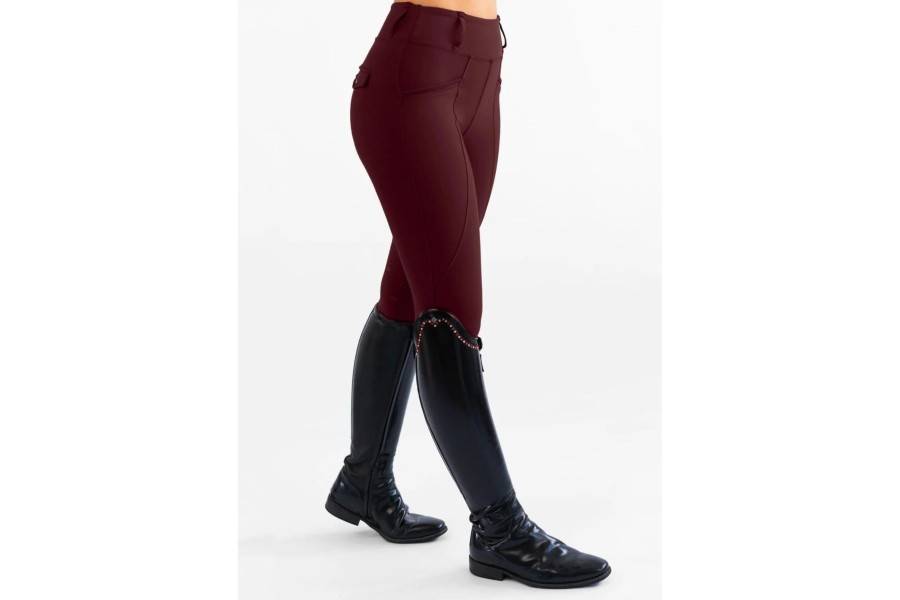 Mallas Maximilian Pro Riding Full Grip Burdeos |Cavall i Genet a