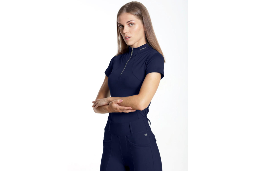 Base Layer Maximilian Manga Corta Azul Marino | Equestrian. Calvet Animals